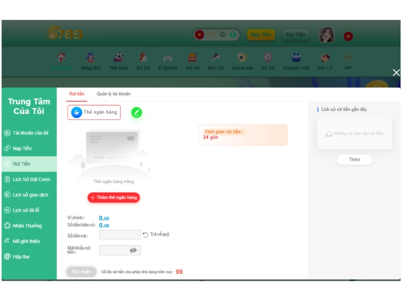 Hướng dẫn rút tiền tại trang 6789